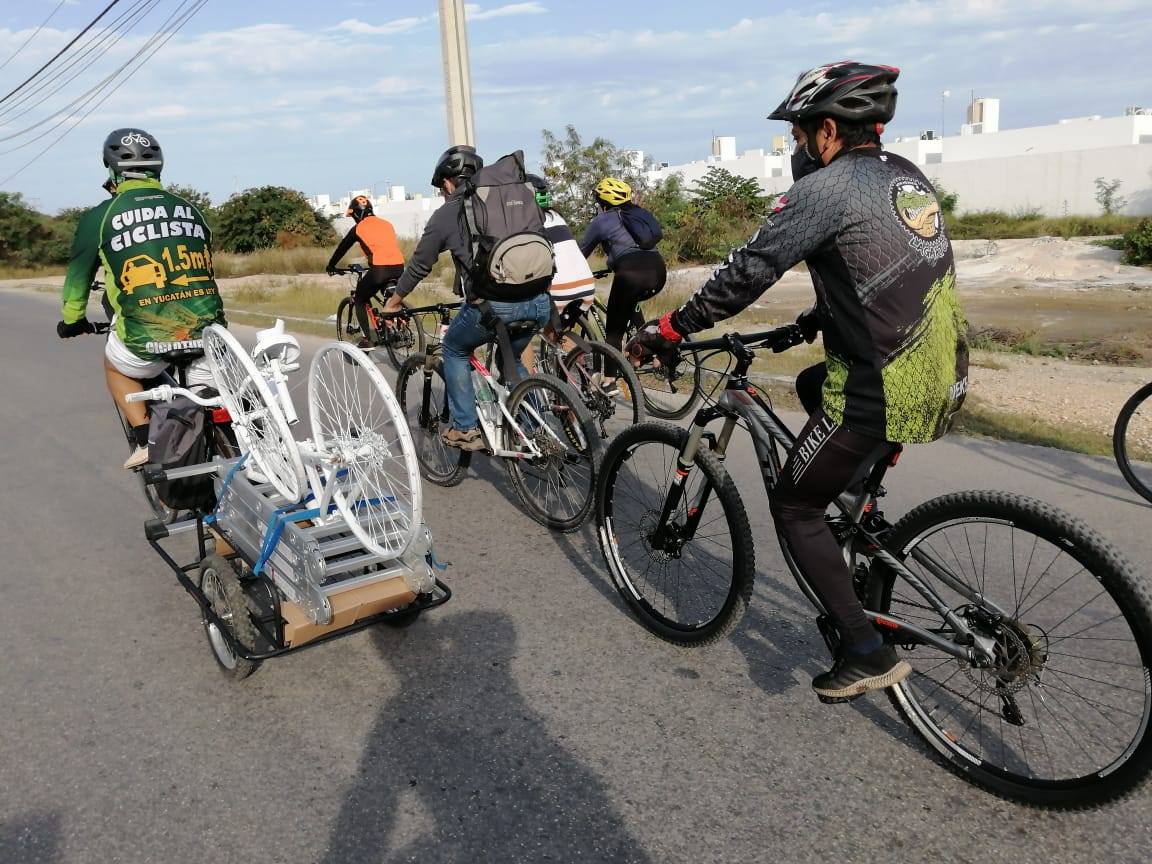 Rodada en apoyo al uso seguro de la bicicleta en Yucatán