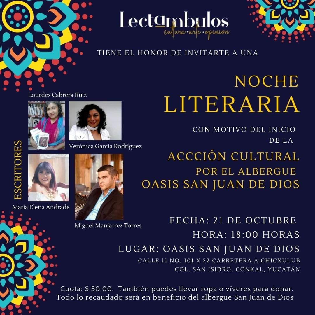 Noche literaria en favor del albergue San Juan de Dios