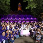 Honran lucha de las mujeres con iluminación del Palacio Municipal de Mérida