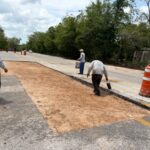 Continúan trabajos de atención en la carretera Maxcanú-Muna por afectaciones de lluvias